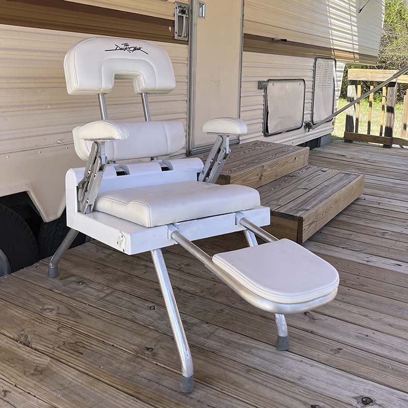 The Deck Chair fully adjustable, portable and stowable lounge chair